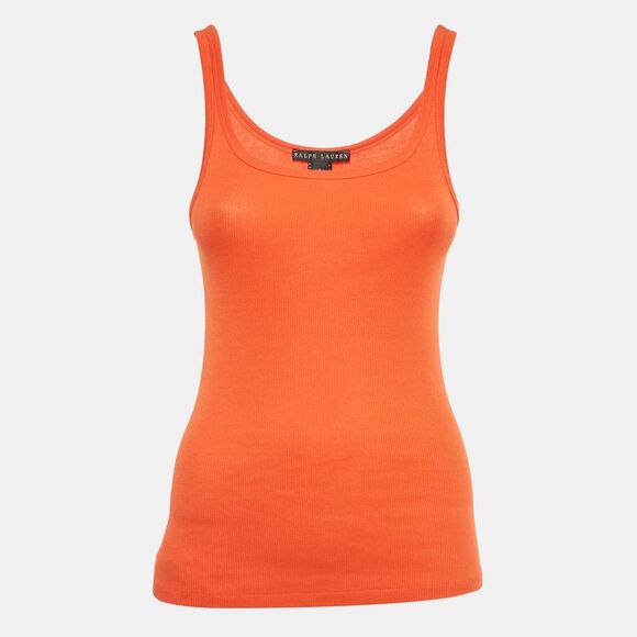 Ralph Lauren Orange Rib Knit Tank Top S
